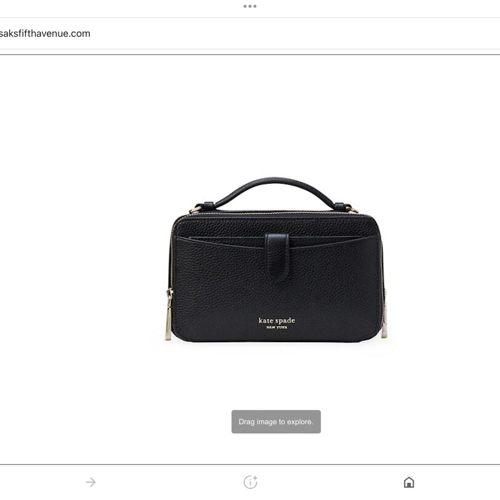 Kate spade Hudson pebbled leather double zip crossbody.